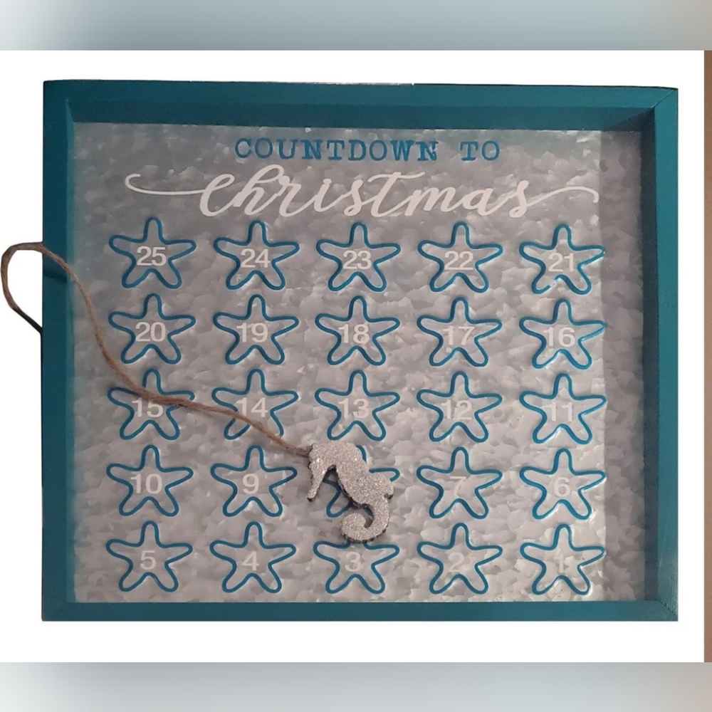 "Fancy That Seahorse" Nautical Christmas Countdown - Magnetic - NIB